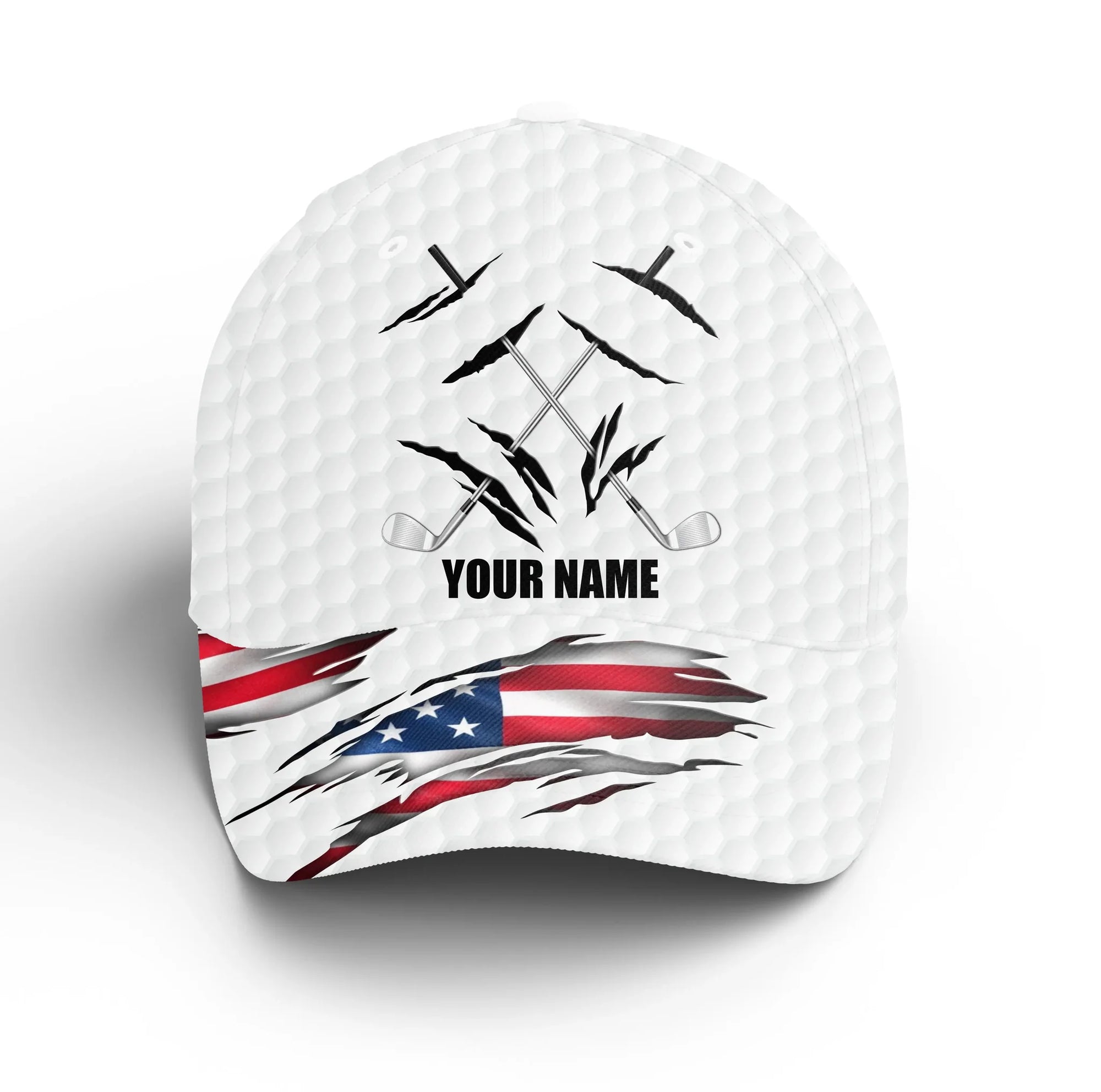 Golf Cap Custom Name For Men And Women, Personalized Golf Lover Gifts, American Flag Golf Hats Gifts For Him, Golfer, Her, Friend
