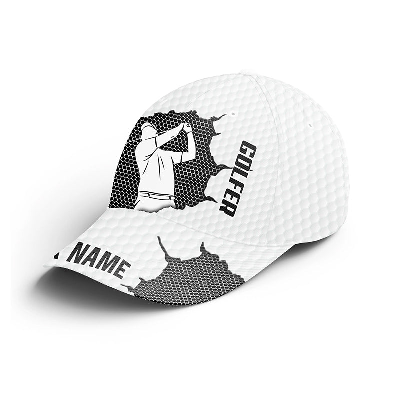 Golf Cap Custom Name For Men, Personalized Golf Lover Gifts, Black