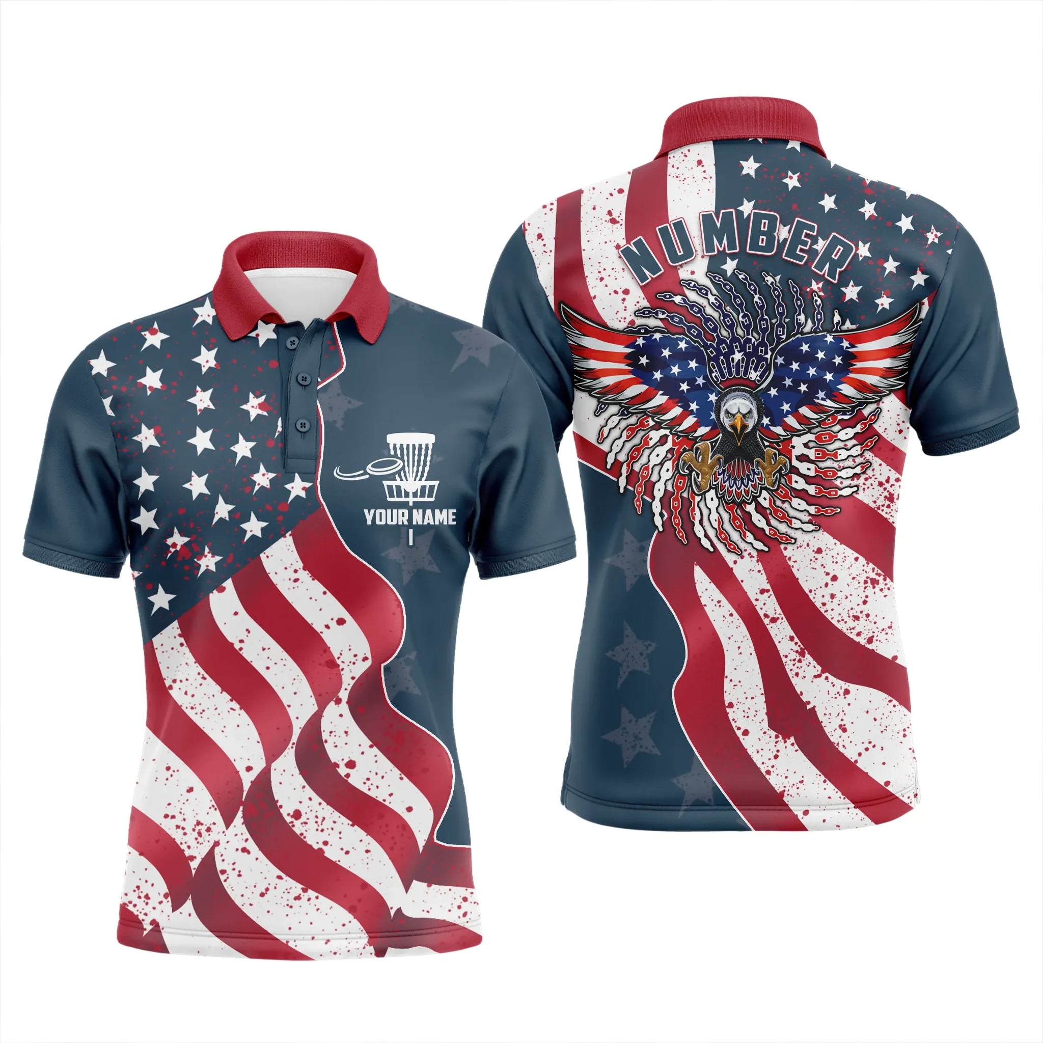 Custom Name And Team Name Bowling Hawaiian Shirt For Men, Eagle Men's