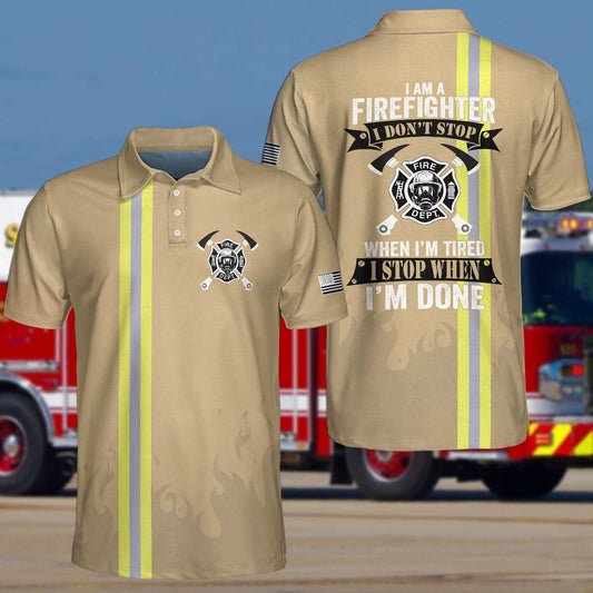 Firefighter Men Polo Shirt, I Am A Firefighter Polo Shirt, Fire Department Polo Shirt, Best Firefighter Shirt For Men