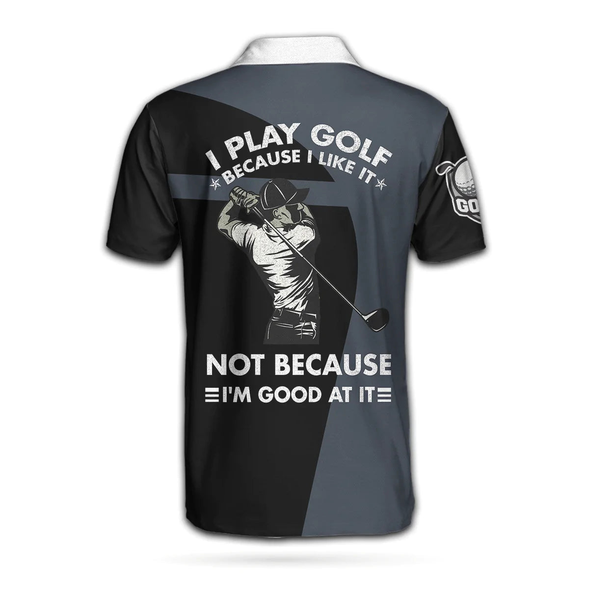 Personalized Golf Men Polo Shirt, I Play Golf Because I Love It Shirt For Men Custom Polo Shirt For Men, Gift For Male Golfers