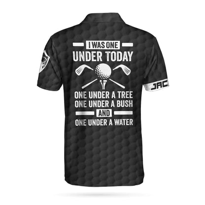 Personalized Golf American Flag Golf Men Polo Shirt, I Was One Under Today Custom Shirt For Male, Gift For Golfers