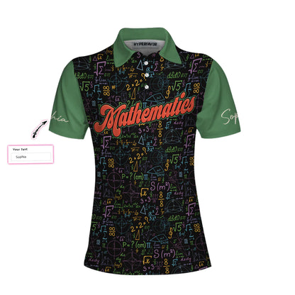 Personalized Math Symbols Women Polo Shirt, I'm A Math Teacher I'm Always Right Custom Short Sleeve Shirt, Cool Gift For Math Teacher