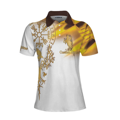 Personalized Horse Riding Women Polo Shirt, In A World Full Of Princesses Be A Valkyrie Custom Short Sleeve Shirt For Women