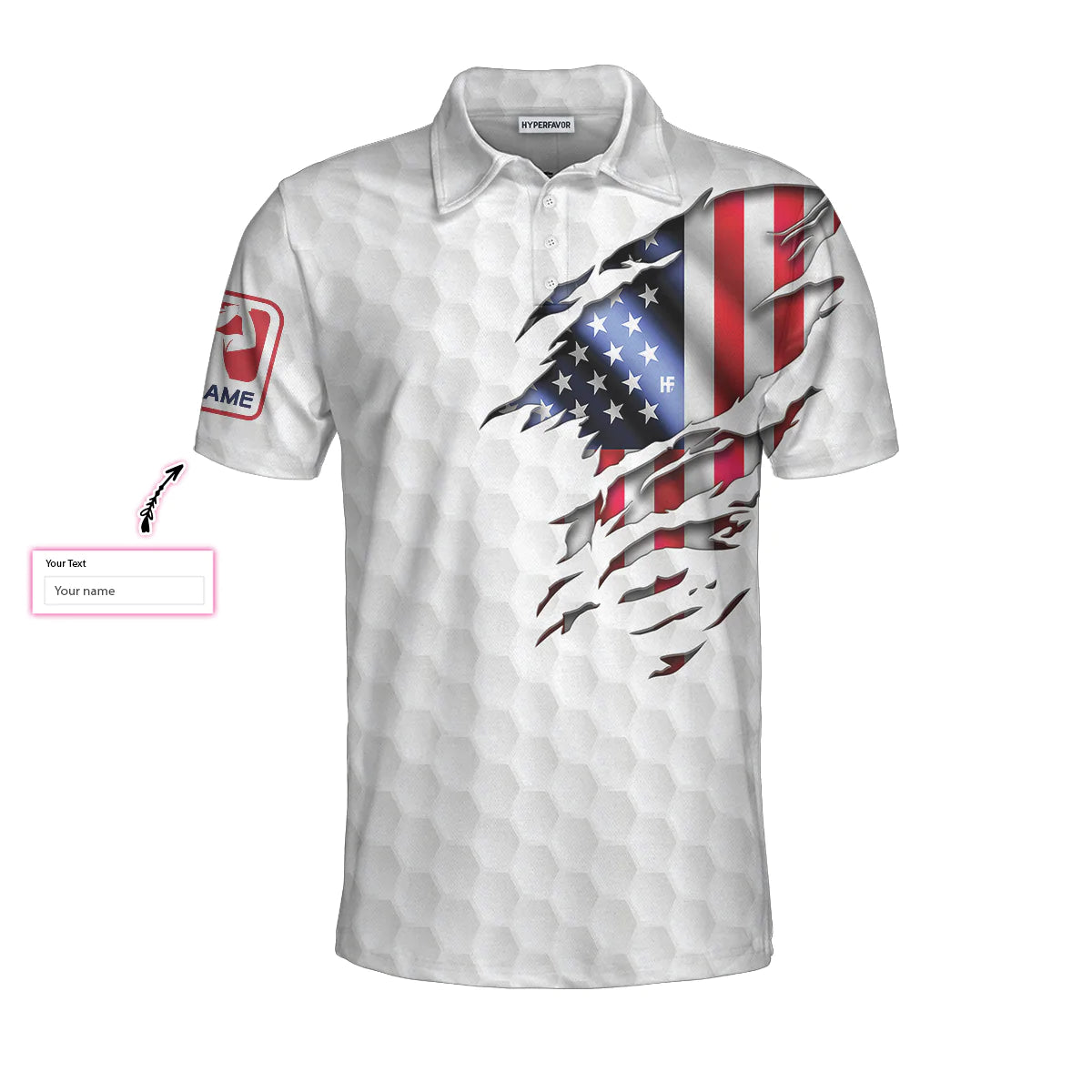 Personalized Jesus Men Polo Shirt, Jesus Is My Savior Golf Is My Therapy Custom Polo Shirt, American Flag Golf Shirt For Good Christians
