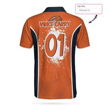 Personalized Skeleton Basketball Men Polo Shirt, King Of The Court Basketball Custom Shirt For Men, Gift For Basketball Lovers