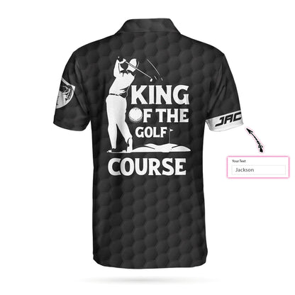 Personalized Golf American Flag Golf Men Polo Shirt, King Of The Golf Course Custom Shirt For Men, Gift For Male Golfers