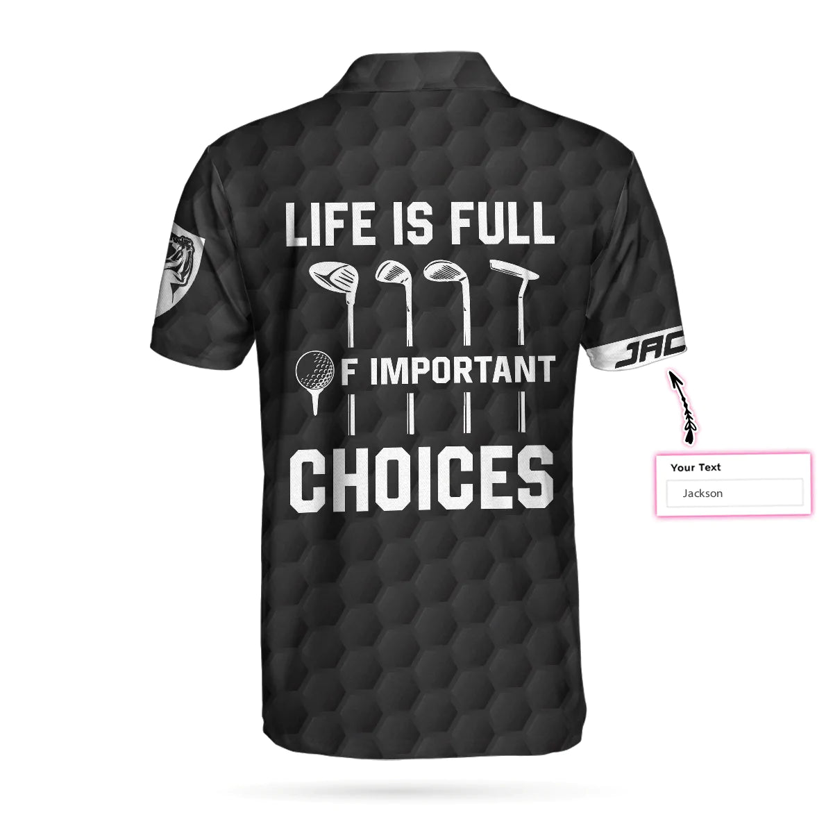 Personalized Black American Flag Golf Men Polo Shirt, Life Is Full Of Important Choices Custom Shirt For Male