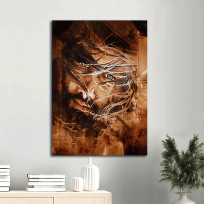 Jesus Portrait Canvas -  Christ the redeemer, Jesus face- Inspirational gift, Gift For Christian