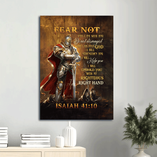 Jesus Portrait Canvas - Amazing warrior drawing, Jesus symbol Portrait Canvas - Gift For Christian - Fear not for I am with you