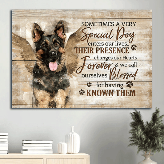 German shepherd Landscape Canvas- German shepherd painting, Beautiful wings canvas- Gift for dog lover- Sometimes a very special dog enter our life - Dog Landscape Canvas Prints, Wall Art
