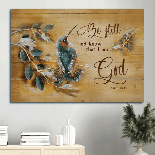 Jesus Landscape Canvas- Hummingbird canvas-  Be still and know that I am God - Gift for Christian -  Landscape Canvas Prints, Wall Art