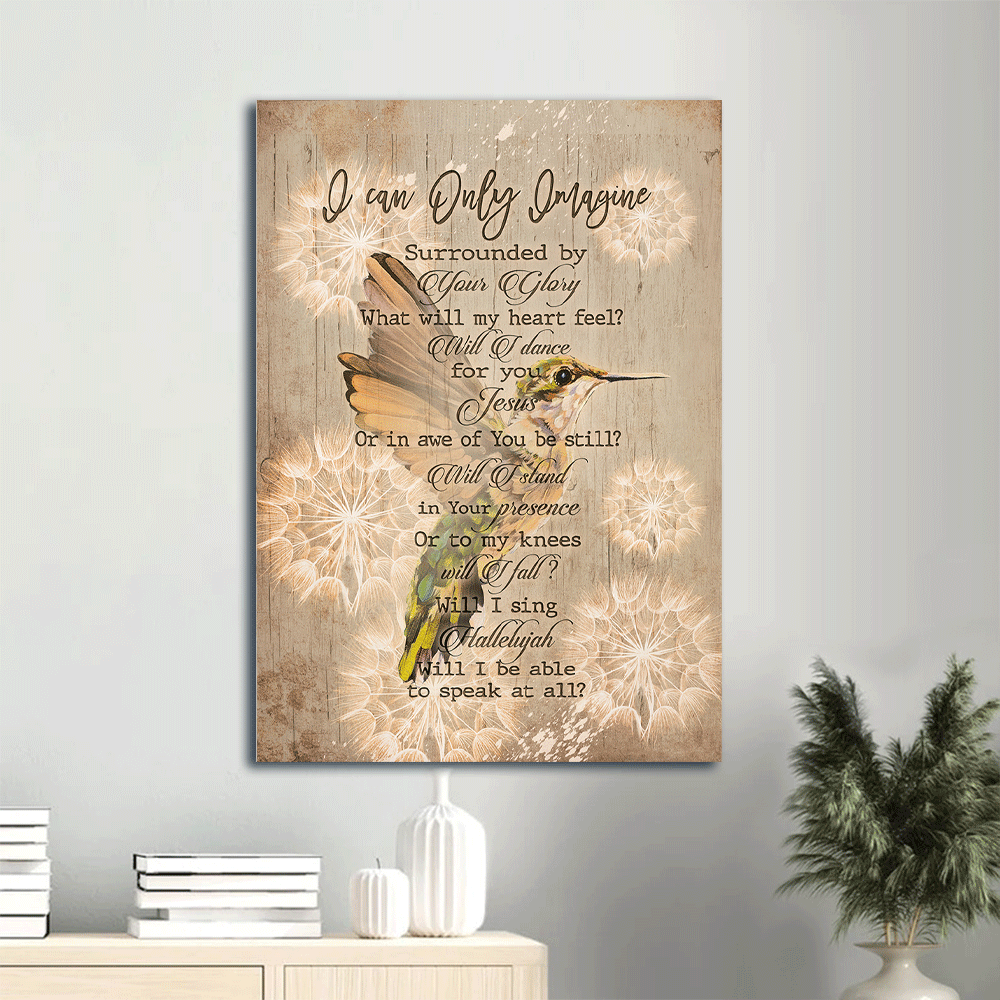 Jesus Portrait Canvas- Hummingbird painting, Vintage painting canvas- Gift for Christian- I can only imagine - Portrait Canvas Prints, Christian Wall Art