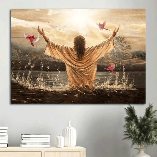 Jesus Landscape Canvas- Jesus artwork, Jesus walk on water, Amazing cardinal canvas- Gift for Christian -  Landscape Canvas Prints, Christian Wall Art