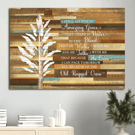 Jesus Landscape Canvas- Jesus painting, Reed- Gift for Christian- I still believe in amazing grace - Landscape Canvas Prints, Wall Art