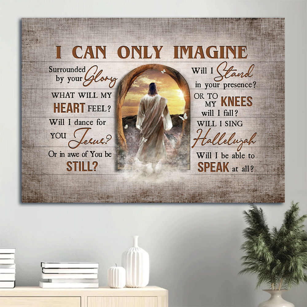 Jesus Landscape Canvas- Jesus painting, Sunset, The way to heaven canvas- Gift for Christian- I can only imagine - Landscape Canvas Prints, Christian Wall Art
