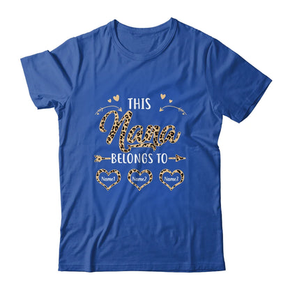 Custom Nana Kids Name Leopard Mother's Day T-shirt - This Nana Belongs To Personalized Shirt - Perfect Gift For Gigi, Nana, Mimi, Grandma