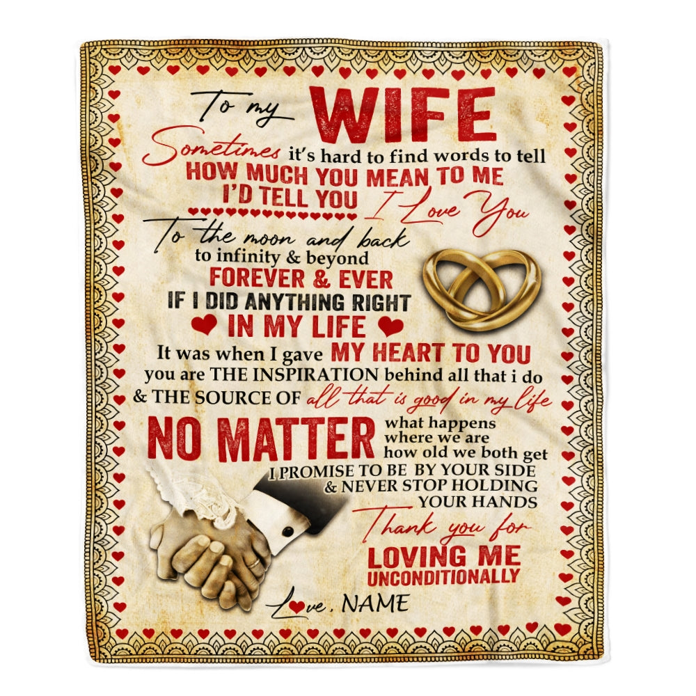 Gift For Wife, Couple Blanket, Personalized Blanket, Couple Ring Blanket, How Much You Mean To Me Blanket - Valentine, Christmas, Wedding Anniversary Fleece Blanket