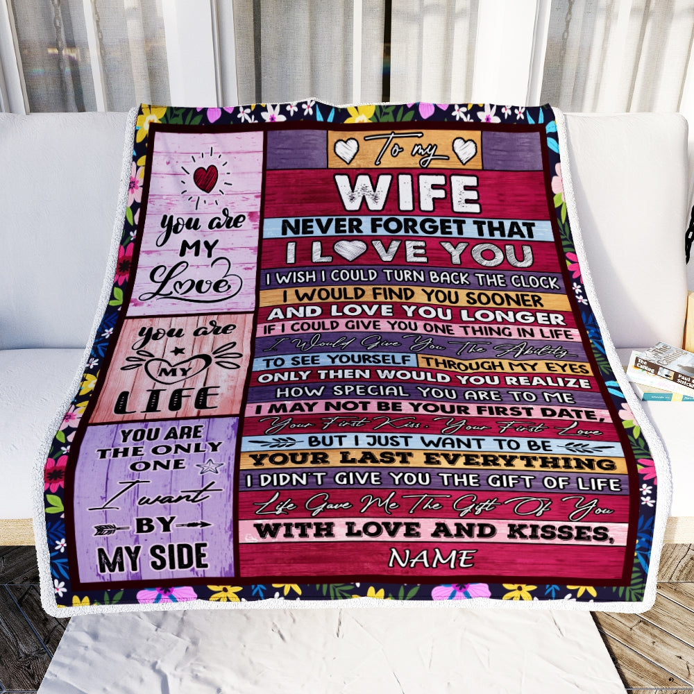 Gift For Wife, Couple Blanket, Wood imitation Blanket, You Are My Love, You Are The Only One by my Side Blanket - Valentine, Christmas, Wedding Anniversary Fleece Blanket