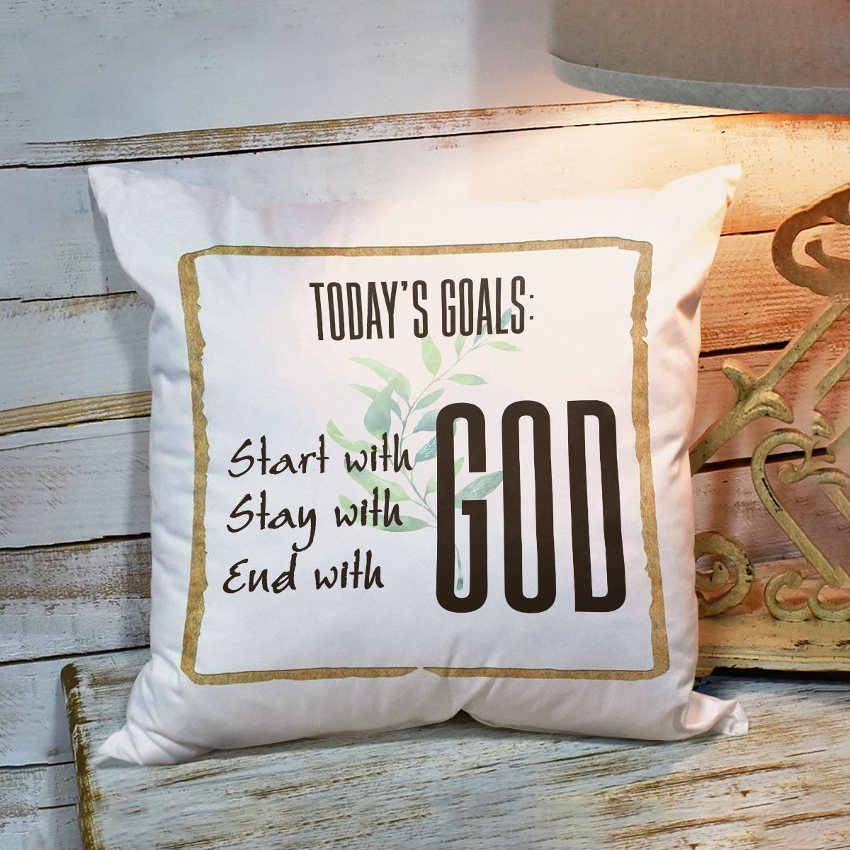 Bible Verse Pillow - Jesus Pillow- Gift For Christian - Todays Goal