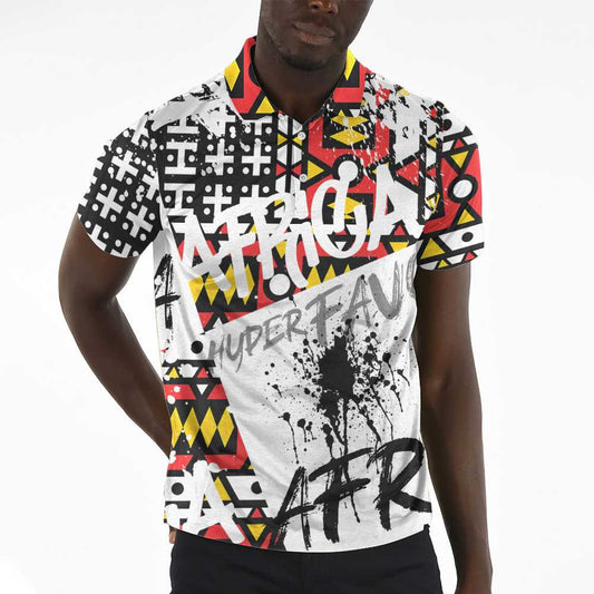 Samakaka Pattern Africa Polo Shirt, Wet Ink African Shirt For Men, Black Lives Matter Shirt - Perfect Gift For Men, Africans