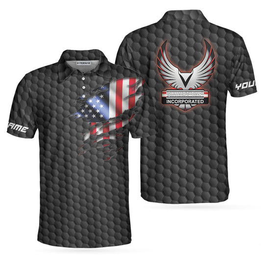 Smart Tap Bowling Pin American Flag Custom Polo Shirt, Eagle Symbol Polo Shirt, Best Polo Shirt For Bowlers - Perfect Gift For Men, Bowling Lovers