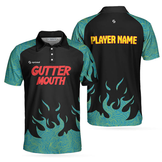 Spized Bowling Topographic Custom Polo Shirt - Perfect Gift For Men