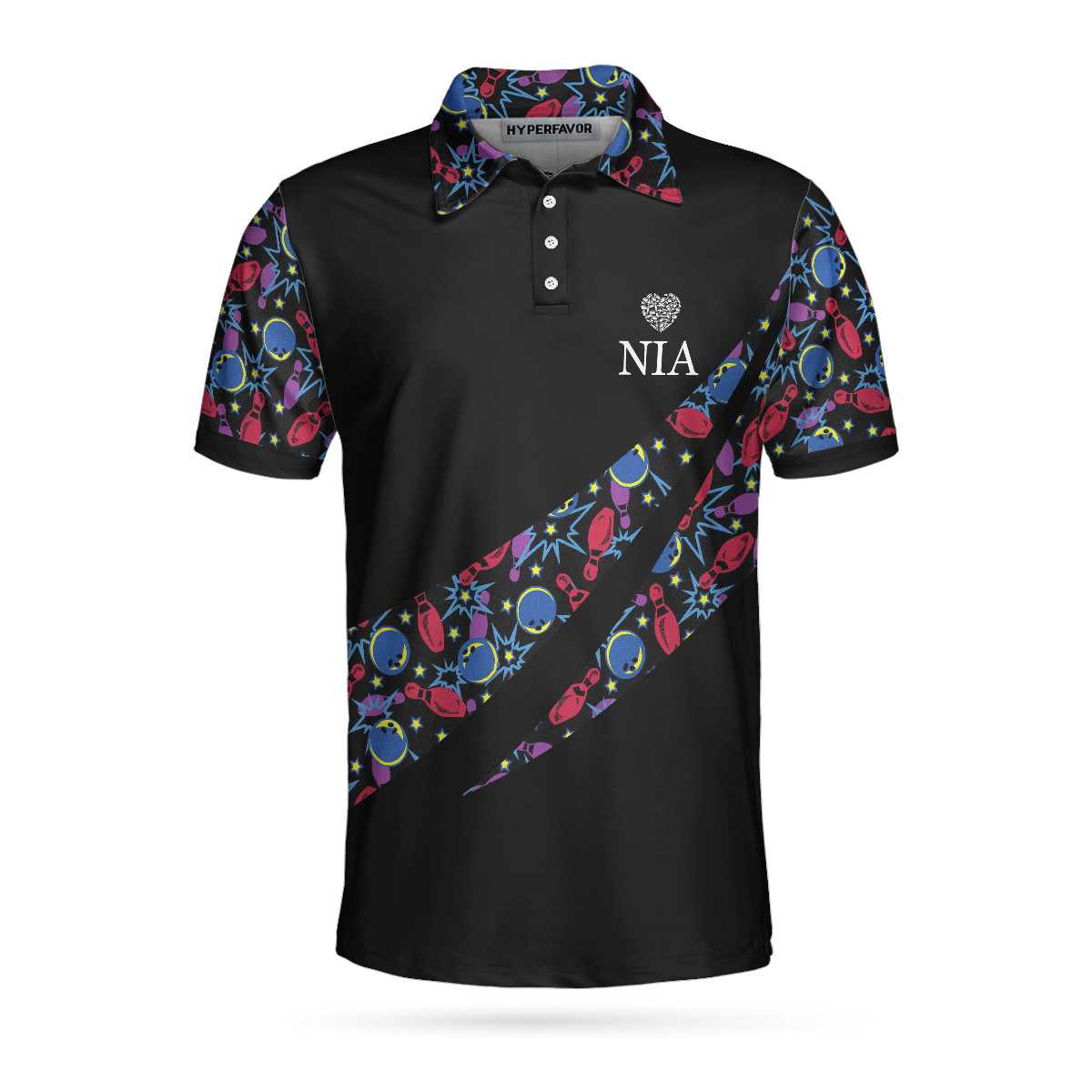 Splits Bowling Logo NIA Custom Polo Shirt - Perfect Gift For Men