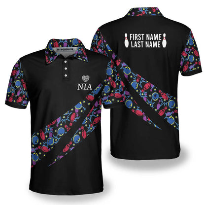 Splits Bowling Logo NIA Custom Polo Shirt - Perfect Gift For Men