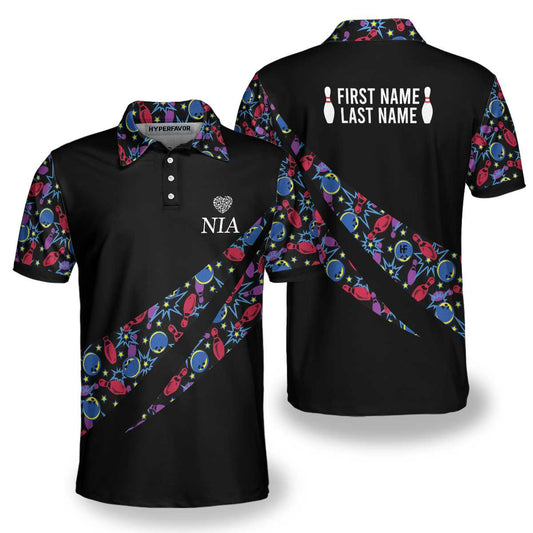Splits Bowling Logo NIA Custom Polo Shirt - Perfect Gift For Men