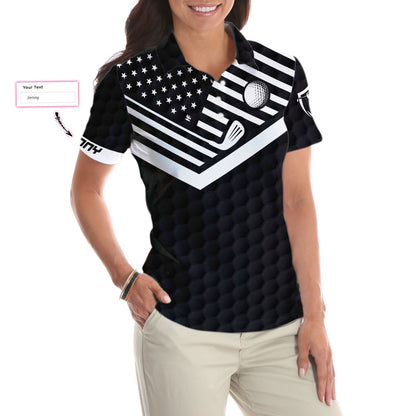 Swing Swear Drink Repeat Custom Short Sleeve Women Polo Shirt - Perfect Gift For Women