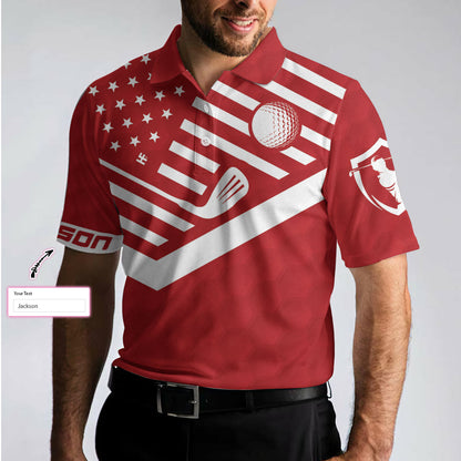 Swing Swear Drink Repeat Sunday Red Custom Polo Shirt - Perfect Gift For Men