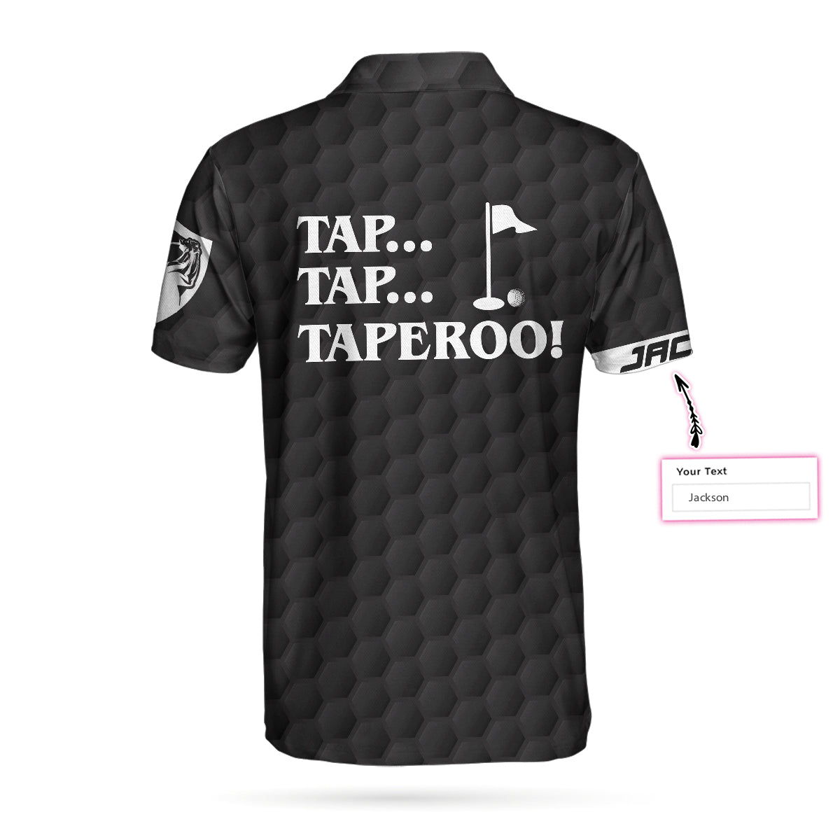Tap Tap Taperoo Custom Polo Shirt, Personalized Black American Flag Golf Shirt - Perfect Gift For Me