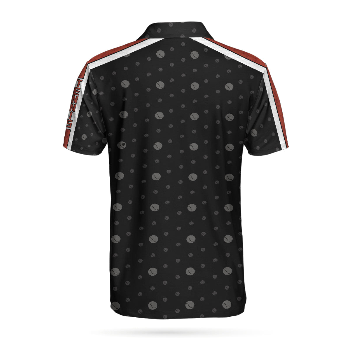 Tennis Clay Version Polo Shirt, Black Dot And Tennis Ball Pattern Polo Shirt, Best Tennis Shirt For Men - Perfect Gift For Men, Tennis Lovers