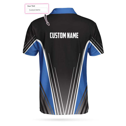 That's How I Roll Bowling Custom Polo Shirt, Personlized Ten Pin Bowling Shirt, Custom Black And Blue Bowling Shirt - Perfect Gift For Men