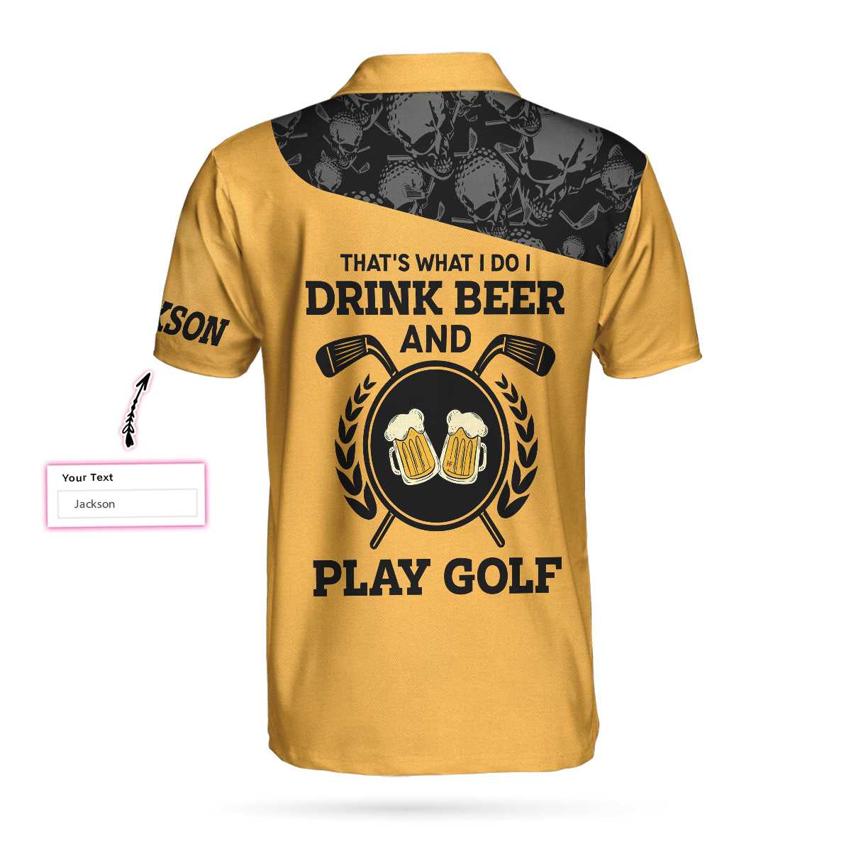 That's What I Do I Drink Beer & Play Golf Custom Polo Shirt, Customized Drinking Golf Shirt For Male Golfers - Perfect Gift For Men