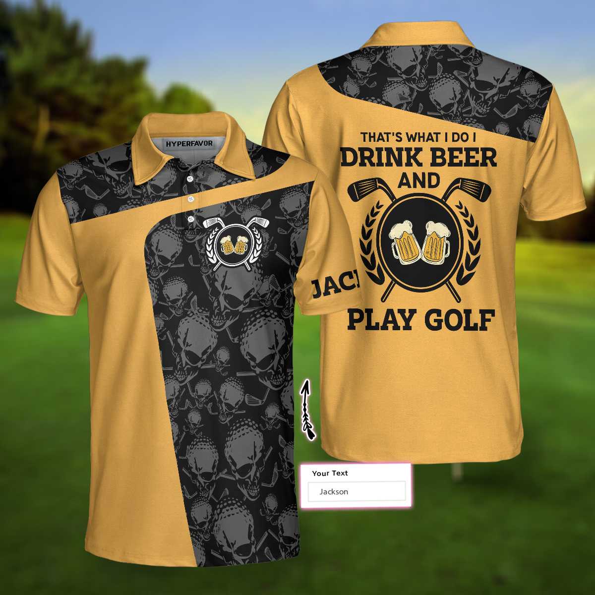 That's What I Do I Drink Beer & Play Golf Custom Polo Shirt, Customized Drinking Golf Shirt For Male Golfers - Perfect Gift For Men