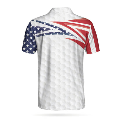 The Nineteenth Hole Custom Polo Shirt, Personalized American Flag Golfer Polo Shirt, Best Golf Shirt - Perfect Gift For Men