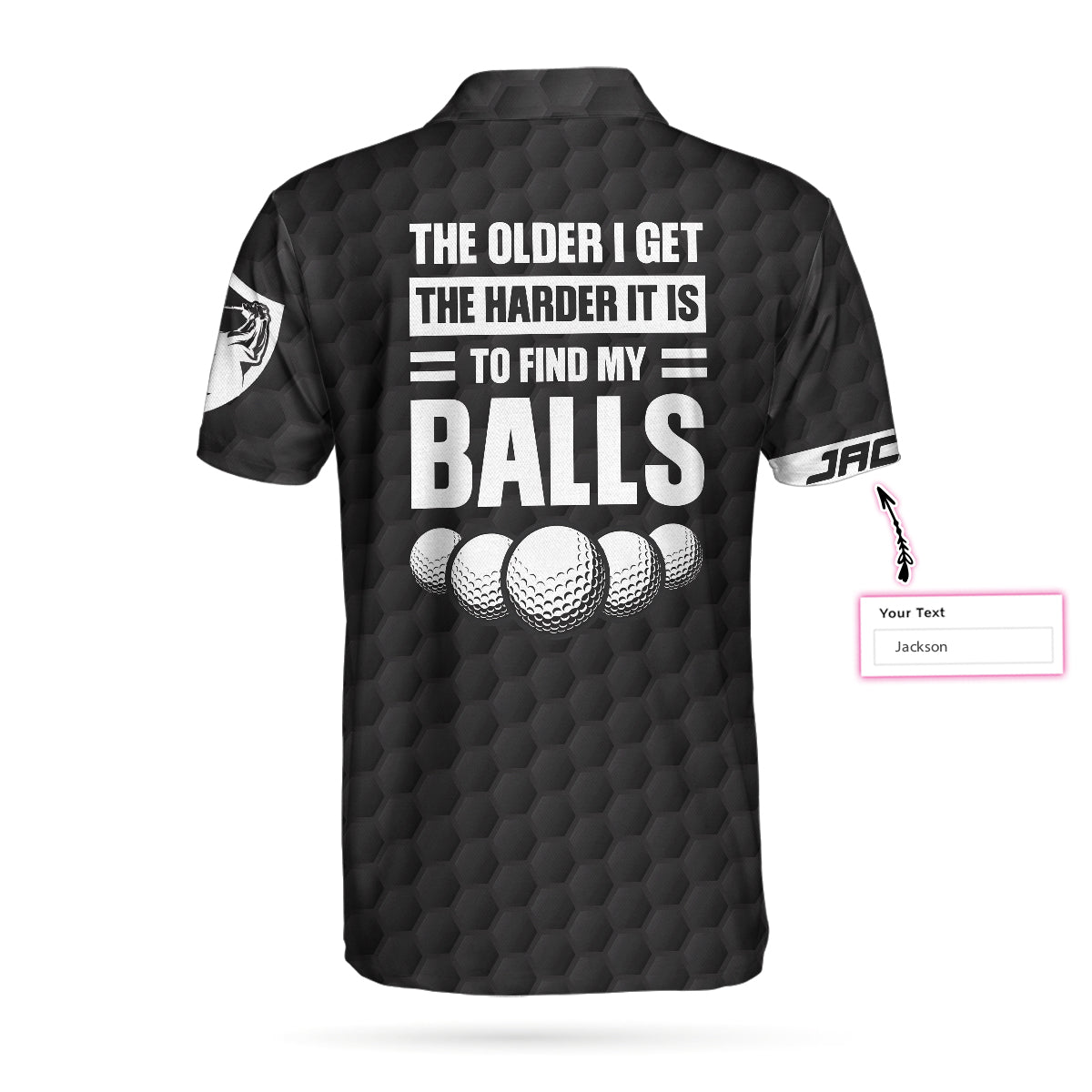 The Older I Get Custom Polo Shirt, Personalized Black American Flag Polo Shirt, Best Golf Shirt - Perfect Gift For Men