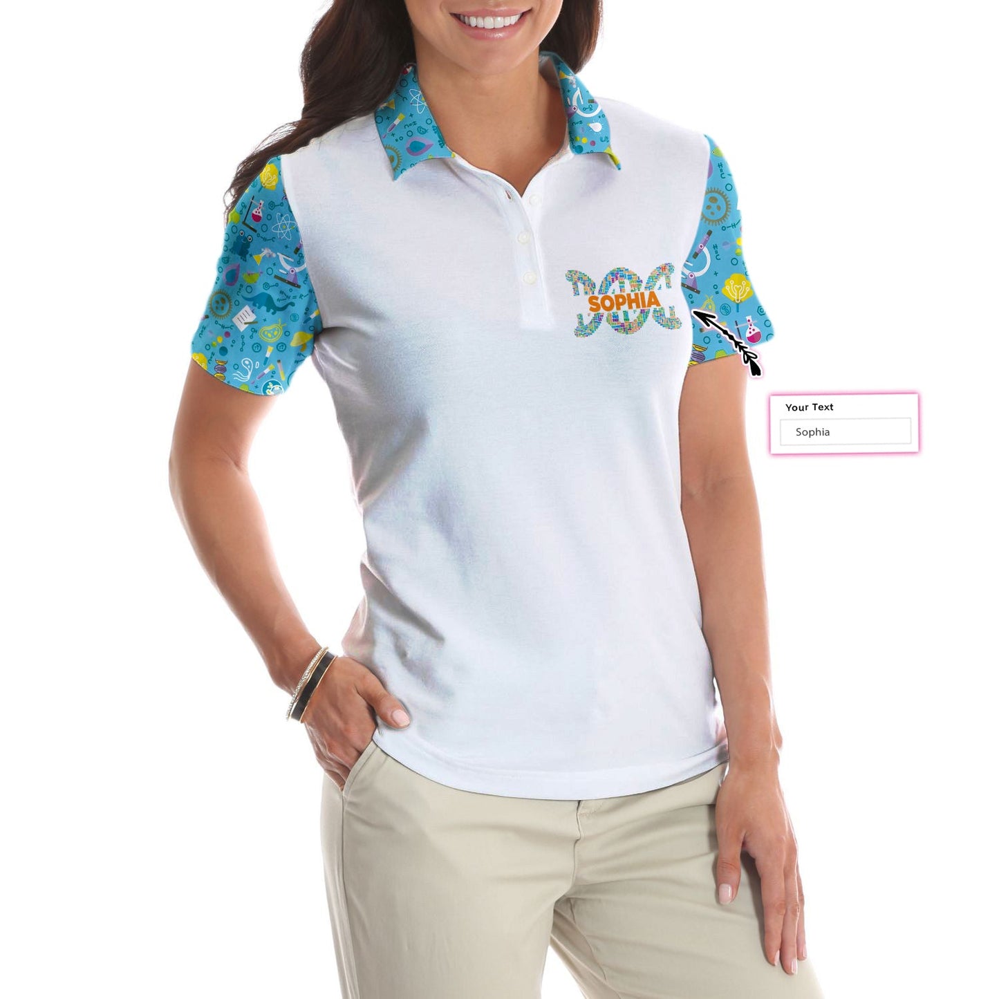 There's No Crying In Biology Custom Short Sleeve Women Polo - Perfect Gift For Women