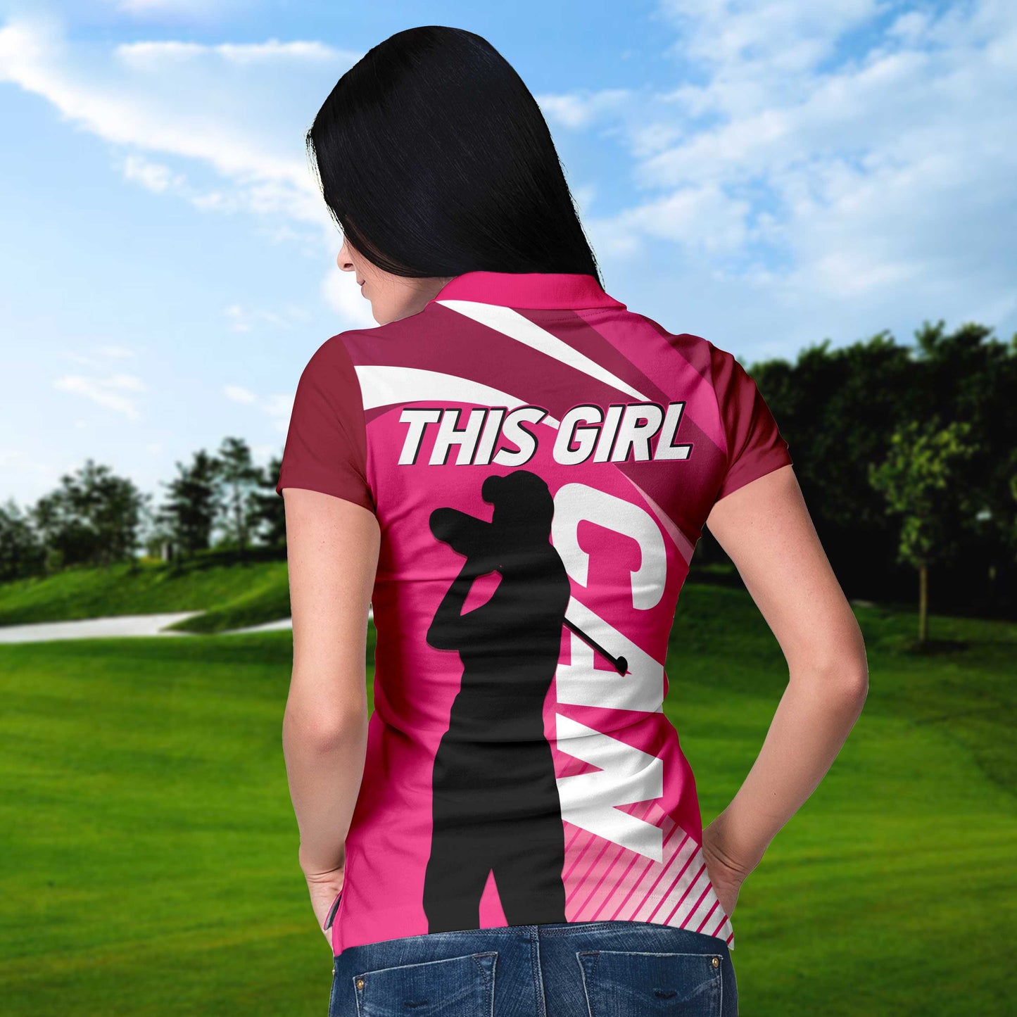 This Girl Can Golf Girl V2 Short Sleeve Polo Shirt, Polo Shirts For Men And Women - Perfect Gift For Women