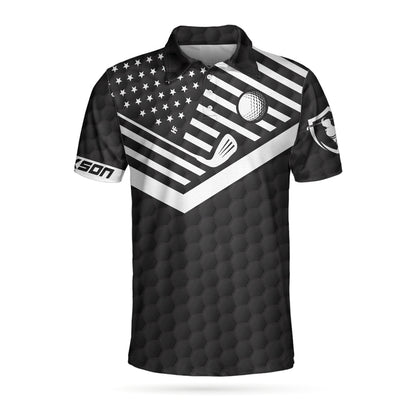 This Is How We Roll Custom Polo Shirt, Personalized Black American Flag Polo Shirt, Camping Shirt For Men - Perfect Gift For Men