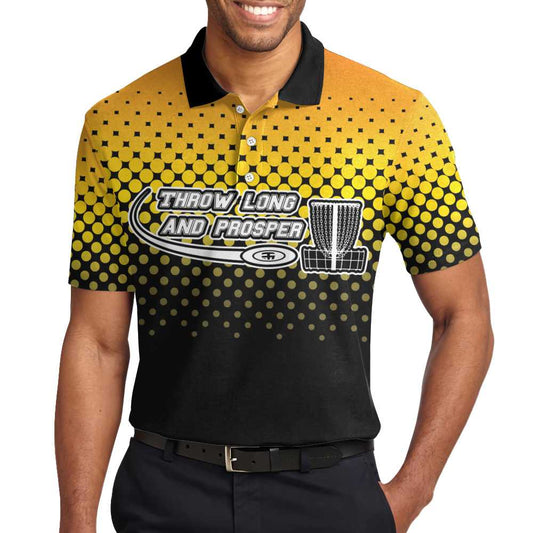 Throw Long And Prosper Disc-golfaholic Short Sleeve Polo Shirt, Cool Disc Golf Shirt - Perfect Gift For Women