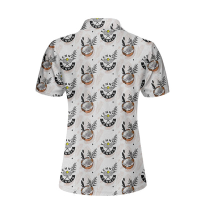 Tropical Coconut Tennis Shirt For Women Short Sleeve Women Polo Shirt - Perfect Gift For Women