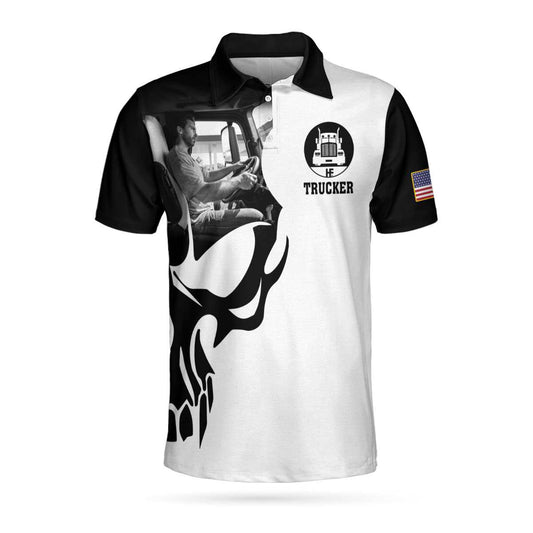 Trucker Proud Skull Short Sleeve Polo Shirt, If You Think You Can Do My Job Polo Shirt, Best Trucker Shirt - Perfect Gift For Men