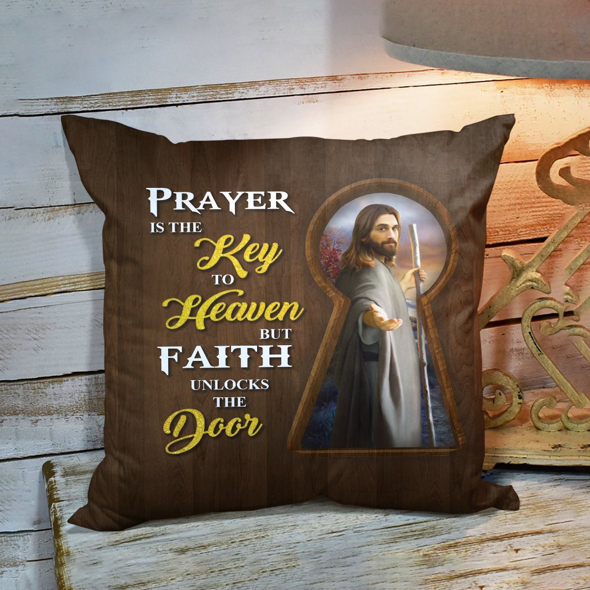 Bible Verse Pillow - Scripture Pillow - God Pillow -  Prayer Is The Key To Heaven - Special Pillow