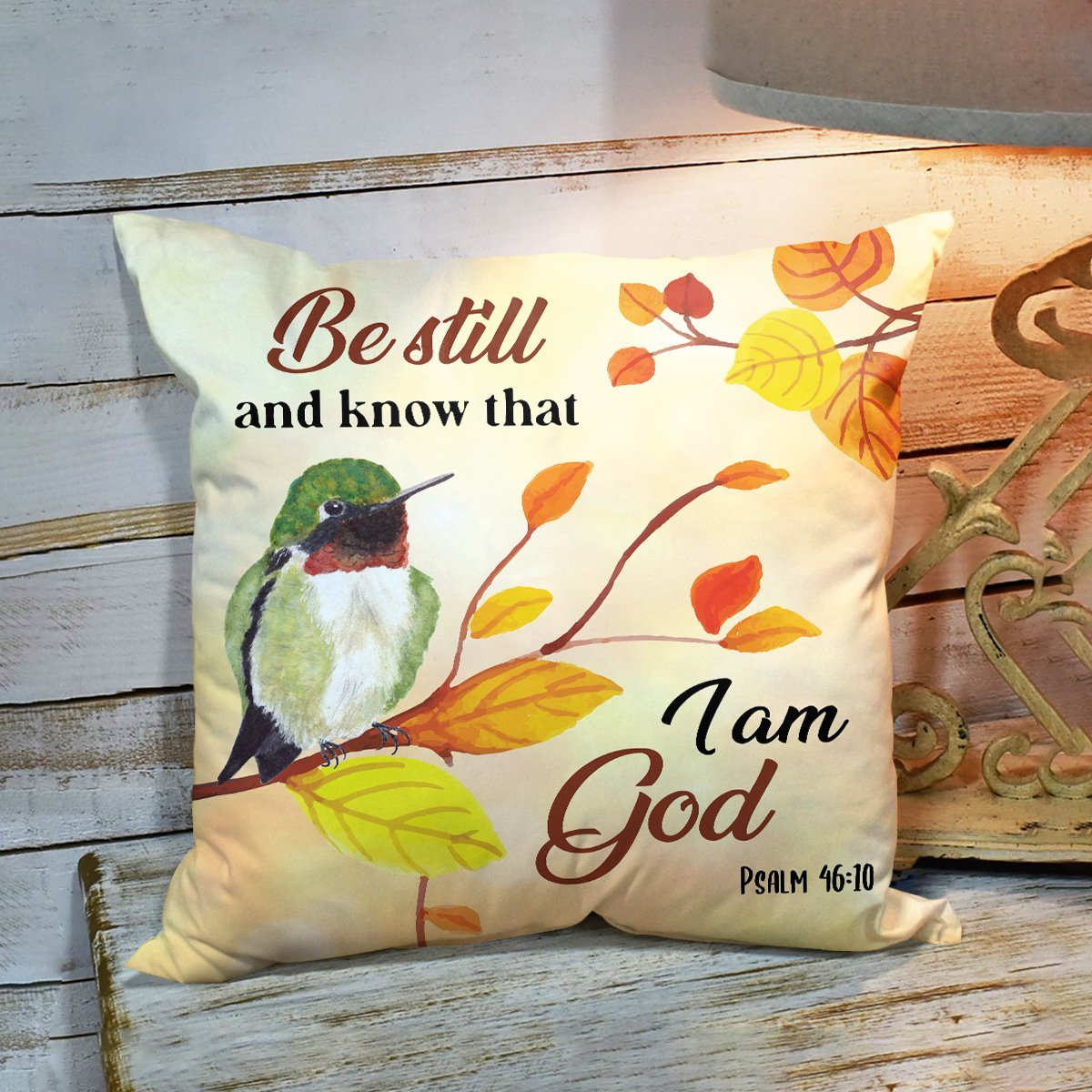 Bible Verse Pillow - Jesus Pillow- Gift For Christian - Be Still And Know That I Am God