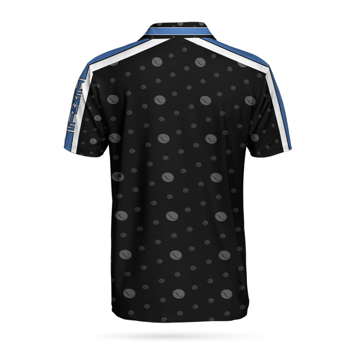 Tennis Polo Shirt, Weapon Of Choice Hard Version Short Sleeve Polo Shirt, Black Tennis Pattern Polo Shirt - Best Tennis Shirt For Men, Tennis Players