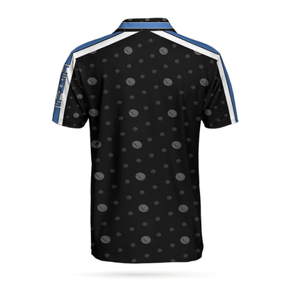 Tennis Polo Shirt, Weapon Of Choice Hard Version Short Sleeve Polo Shirt, Black Tennis Pattern Polo Shirt - Best Tennis Shirt For Men, Tennis Players