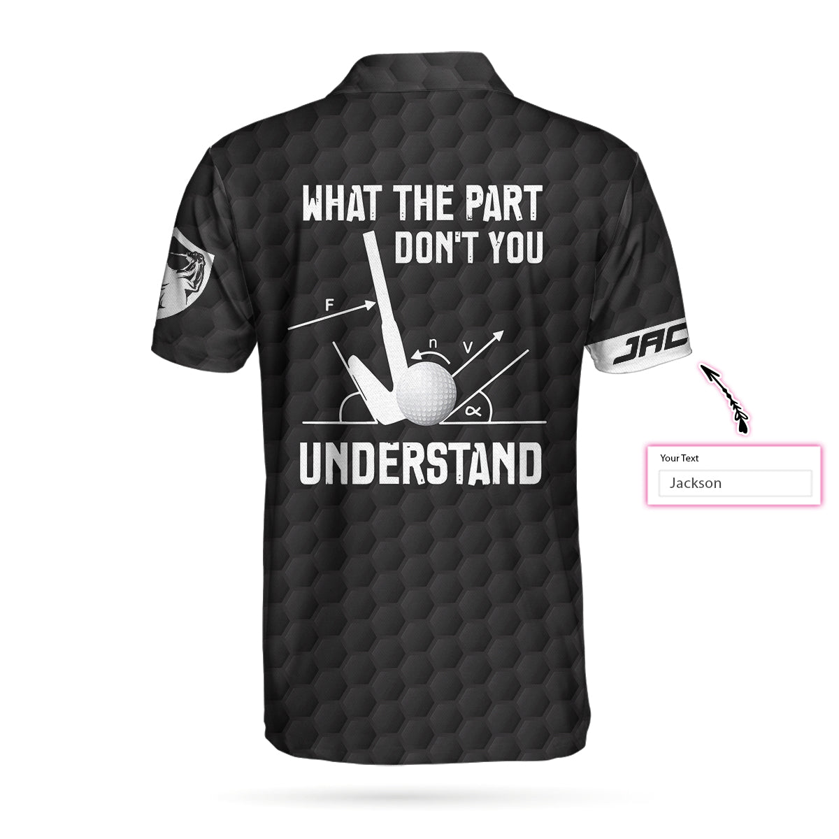 What The Part Don't You Understand Custom Polo Shirt, Personalized Black American Flag Golf Shirt For Men